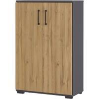 GERMANIA GW-Profi 2.0 Acrylonitrile Butadiene Styrene, Chipboard, Melamine Filing Cabinet 800 x 400 x 1,230 mm Brown, Dark Grey