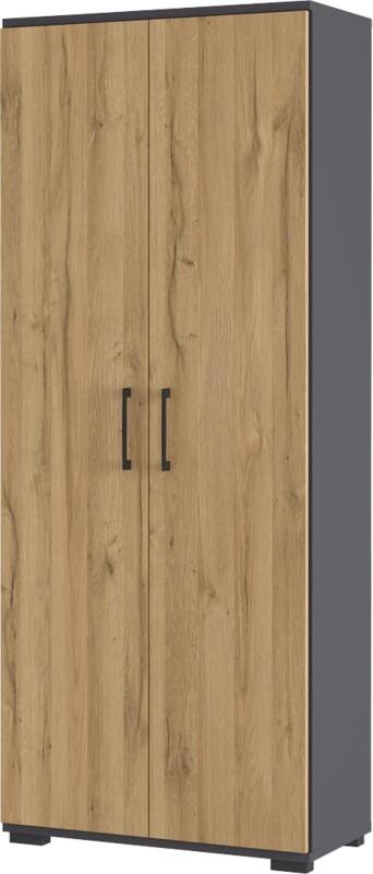 GERMANIA GW-Profi 2.0 Acrylonitrile Butadiene Styrene, Chipboard, Melamine Filing Cabinet 800 x 400 x 2,000 mm Brown, Dark Grey