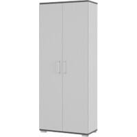 GERMANIA Melamine resin coated chipboard Filing Cabinet Graphite, Light Grey 800 x 400 x 2,000 mm