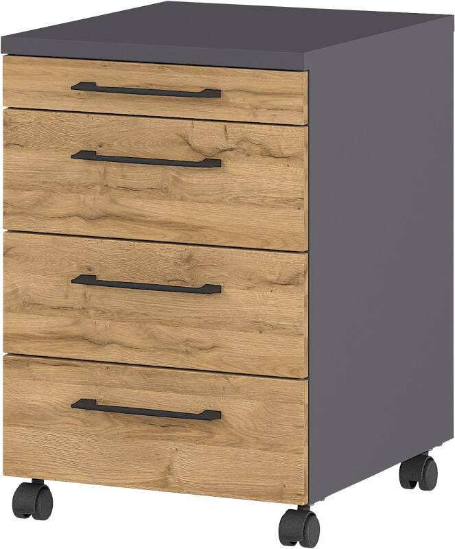 GERMANIA GW-Profi 2.0 Mobile Pedestal 4 Drawers 420 x 490 x 610 mm Oak