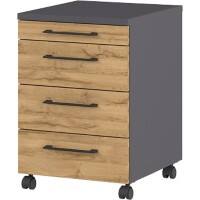 GERMANIA GW-Profi 2.0 Mobile Pedestal 4 Drawers 420 x 490 x 610 mm Oak