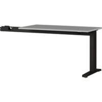 GERMANIA GW-Agenda Height Adjustable Desk Extension Rectangular Grey C-Foot 1,130 (W) x 600 (D) x 880 (H) mm Melamine