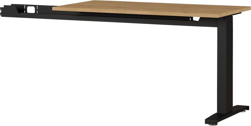 GERMANIA GW-Agenda Height Adjustable Desk Extension Rectangular Oak C-Foot 1,130 (W) x 600 (D) x 880 (H) mm Melamine