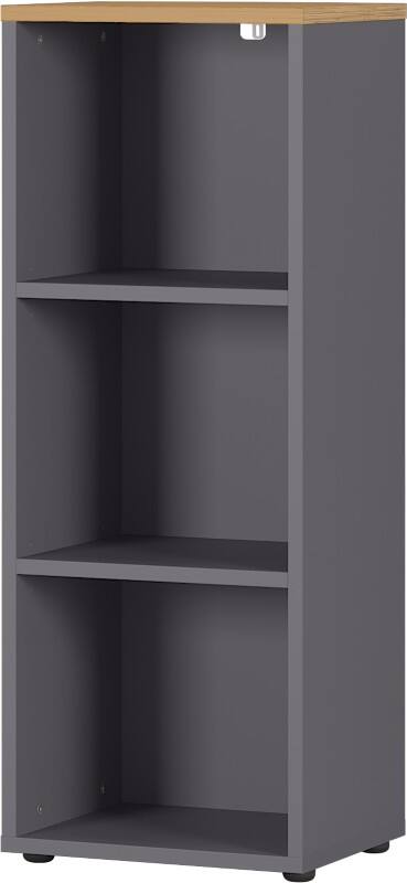 GERMANIA Bookcase 4230-564 Oak Grandson-oak repro, Graphite Melamine