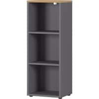 GERMANIA Bookcase 4230-564 Oak Grandson-oak repro, Graphite Melamine