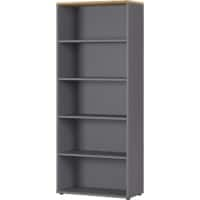 GERMANIA Bookcase 4235-564 Oak Grandson-oak repro, Graphite Melamine