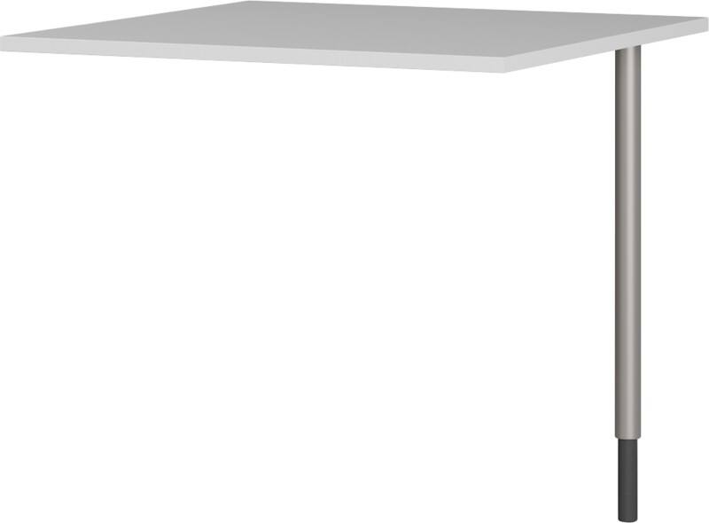 GERMANIA GW-Profi 2.0 Desk Extension Square Grey 800 (W) x 800 (D) x 800 (H) mm ABS (Acrylonitrile Butadiene Styrene), Chipboard, Melamine