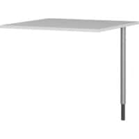 GERMANIA GW-Profi 2.0 Desk Extension Square Grey 800 (W) x 800 (D) x 800 (H) mm ABS (Acrylonitrile Butadiene Styrene), Chipboard, Melamine