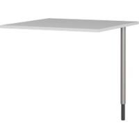 GERMANIA GW-Profi 2.0 Square Desk Expander Melamine resin coated chipboard Light Grey, Silver 800 x 800 mm