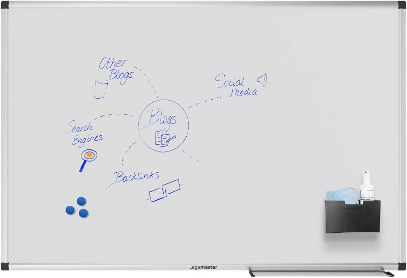 Legamaster UNITE PLUS Whiteboard Magnetic Enamel Single Sided 90 (W) x 60 (H) cm