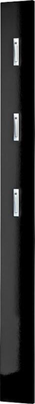 GERMANIA Coat Rack Panel 3255-83 3 Hooks High-gloss Wallmount 15 x 4 x 170 cm Black
