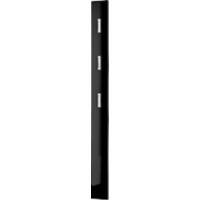 GERMANIA Coat Rack Panel 3255-83 3 Hooks High-gloss Wallmount 15 x 4 x 170 cm Black