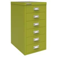 Bisley 29 Series Steel Multi Drawer Cabinet 6 Drawers 590 mm Bisley Green