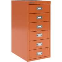 Bisley Multi Drawer Cabinet 6 Drawers Bisley Orange 590 x 279 x 380 mm