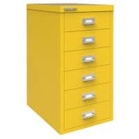 Bisley 29 Series Steel Multi Drawer Cabinet 6 Drawers 279 x 380 x 590 mm Yellow