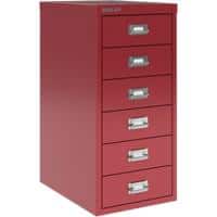 Bisley Multi Drawer Cabinet H296NL 6 Drawers Cardinal Red 590 mm