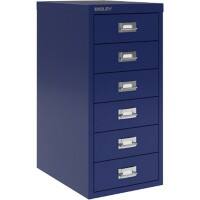Bisley 29 Series Metal Multi Drawer Cabinet 6 Drawers No 590 mm Oxford Blue