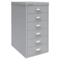 Bisley Multi Drawer Cabinet 6 Drawers Silver 590 mm