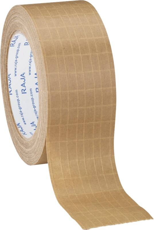 RAJA Packaging Tape N/A Brown 50 mm (W) x 25 m (L) Paper Pack of 36