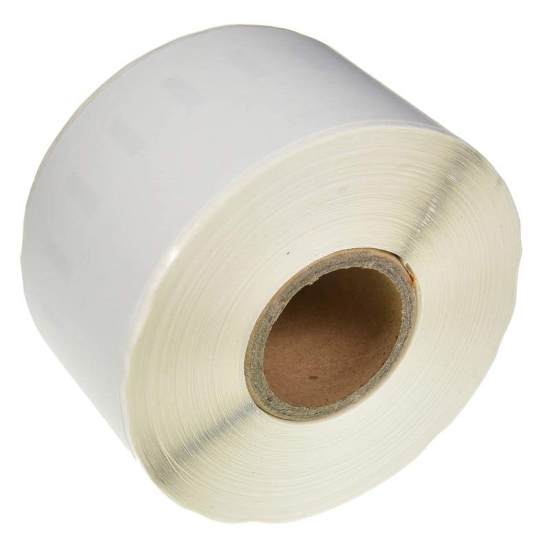 LW Label Roll Compatible DYMO 99019 RL-D-99018T Adhesive Black on White 65 mm 110 Labels