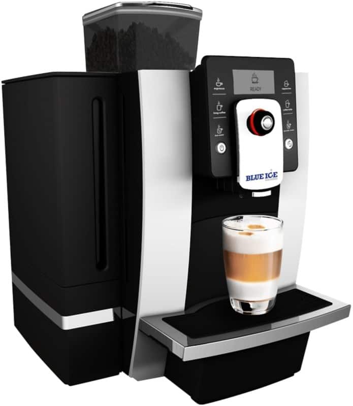 BLUE ICE Azzurri Grande AZG Coffee Machine Metal, Plastic, Silikon Black