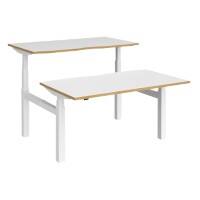 Dams International Elev8 Touch Back to Back Desk Oak 1,400 (W) x 1,650 (D) x 1,250 (H) mm