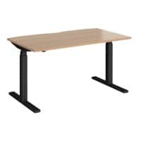 Dams International Elev8 Touch Height Adjustable Sit Stand Desk Rectangular 1,400 x 800 x 1,250 mm