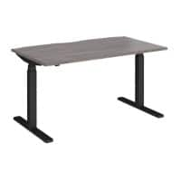 Dams International Elev8 Touch Height Adjustable Sit Stand Desk Rectangular Oak 1,400 x 800 x 1,250 mm