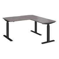 Dams International Elev8 Touch Height Adjustable Sit Stand Desk Oak 1,400 (W) x 1,600 (D) x 1,250 (H) mm