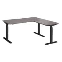 Dams International Elev8 Touch Height Adjustable Sit Stand Desk Oak 1,600 (W) x 1,600 (D) x 1,250 (H) mm