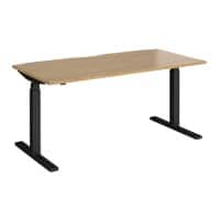 Dams International Elev8 Touch Height Adjustable Sit Stand Desk Rectangular Oak 1,600 x 800 x 1,250 mm