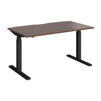 Dams International Elev8 Touch Height Adjustable Sit Stand Desk Rectangular Walnut 1,400 x 800 x 1,250 mm