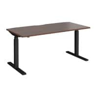 Dams International Elev8 Touch Height Adjustable Sit Stand Desk Rectangular Walnut 1,600 x 800 x 1,250 mm