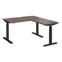 Dams International Elev8 Touch Height Adjustable Sit Stand Desk Walnut 1,400 x 1,600 x 1,250 mm