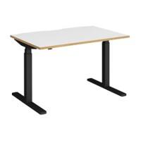 Dams International Elev8 Touch Height Adjustable Sit Stand Desk Rectangular Oak 1,200 x 800 x 1,250 mm