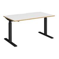 Dams International Elev8 Touch Height Adjustable Sit Stand Desk Rectangular Oak 1,400 x 800 x 1,250 mm