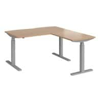 Dams International Elev8 Touch Height Adjustable Sit Stand Desk Beech 1,400 x 1,600 x 1,250 mm