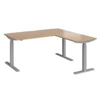 Dams International Elev8 Touch Height Adjustable Sit Stand Desk Beech 1,600 x 1,600 x 1,250 mm