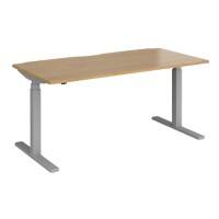 Dams International Elev8 Touch Height Adjustable Sit Stand Desk Rectangular Oak 1,600 x 800 x 1,250 mm