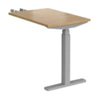 Dams International Elev8 Touch Height Adjustable Sit Stand Desk Oak 600 x 800 x 1,250 mm