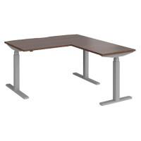 Dams International Elev8 Touch Height Adjustable Sit Stand Desk Walnut 1,400 x 1,600 x 1,250 mm