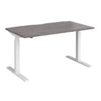 Dams International Elev8 Touch Height Adjustable Sit Stand Desk Rectangular Oak 1,400 x 800 x 1,250 mm