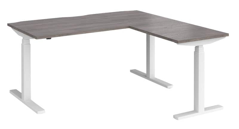 Dams International Elev8 Touch Height Adjustable Sit Stand Desk Oak 1,600 x 1,600 x 1,250 mm