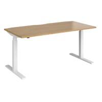 Dams International Elev8 Touch Height Adjustable Sit Stand Desk Rectangular Oak 1,600 x 800 x 1,250 mm