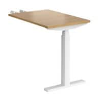 Dams International Elev8 Touch Height Adjustable Sit Stand Desk Oak 600 x 800 x 1,250 mm