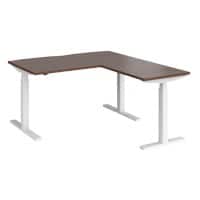 Dams International Elev8 Touch Height Adjustable Sit Stand Desk Walnut 1,400 x 1,600 x 1,250 mm
