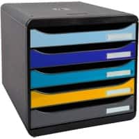 Exacompta BEE BLUE Desktop Drawers PS (Polystyrene) Multicolour 5 Drawers 27.8 x 34.7 x 27.1 cm