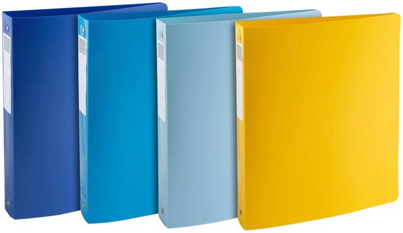 Exacompta BEE BLUE 30 mm Ring binder PP (Polypropylene) Recycled A4 4 Rings Assorted Pack of 4
