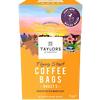 Taylors of Harrogate Caffeinated Coffee Ground Dark choclate, Hazelnut Pack of 10