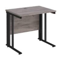 Dams International Maestro 25 Straight Desk Oak Black 800 x 600 x 725 mm